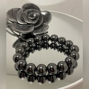 Hematite bead bracelet